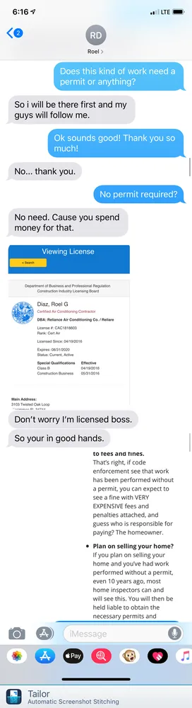 Slide of Reliance Air Conditioning Co. / Reliaire