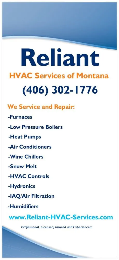 Slide of Reliant HVAC Services