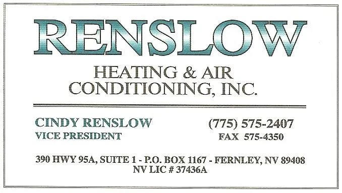 Slide of Renslow Heating & Air Conditioning Inc.