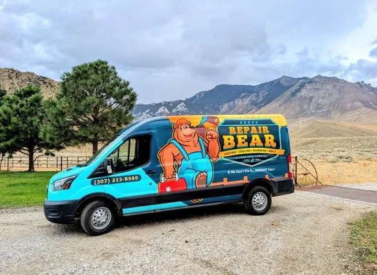 Repair Bear Heating and Cooling Logo