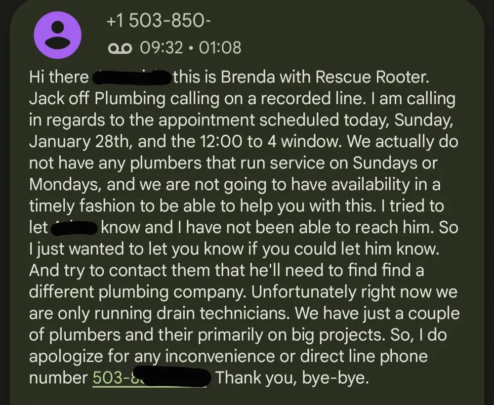 Slide of Rescue Rooter