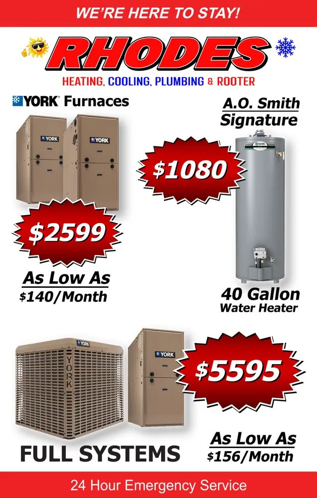 Slide of Rhodes Heating Cooling Plumbing And Rooter