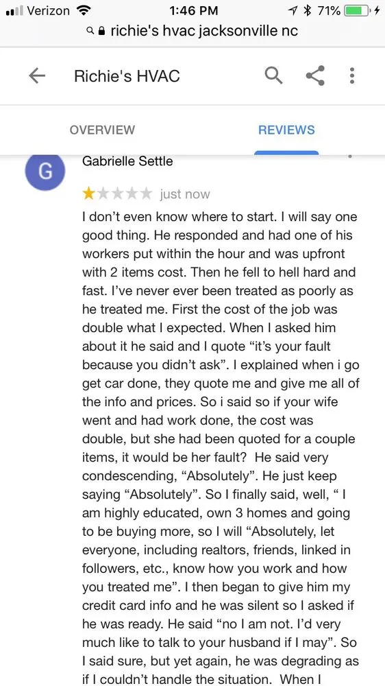 Slide of Richie's HVAC