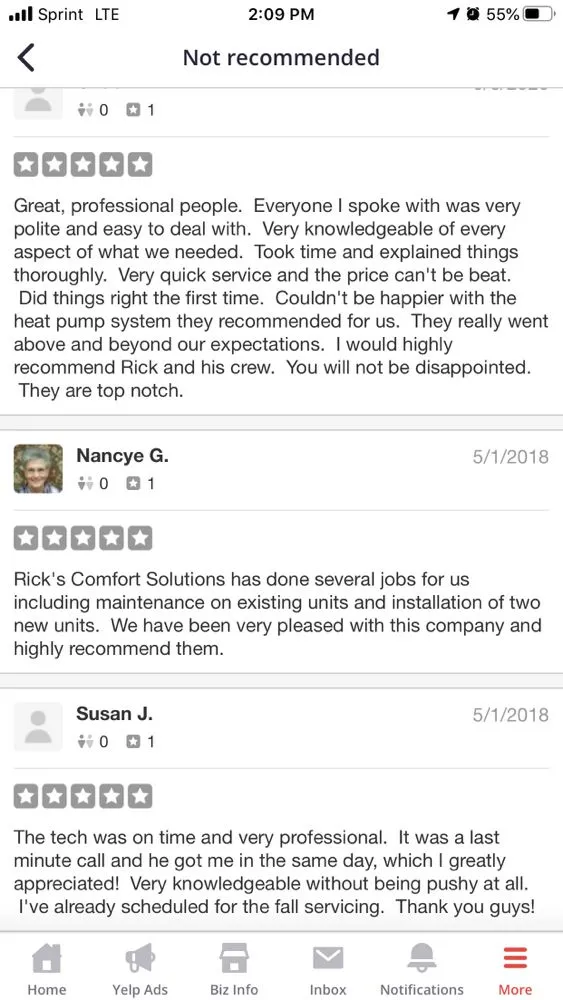 Slide of Ricks Comfort Solutions