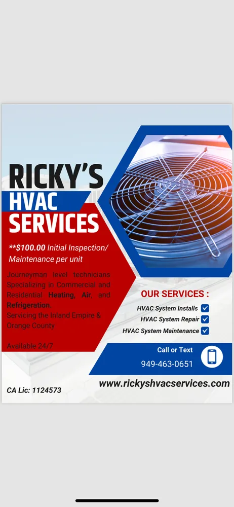 Slide of Ricky’s HVAC Services