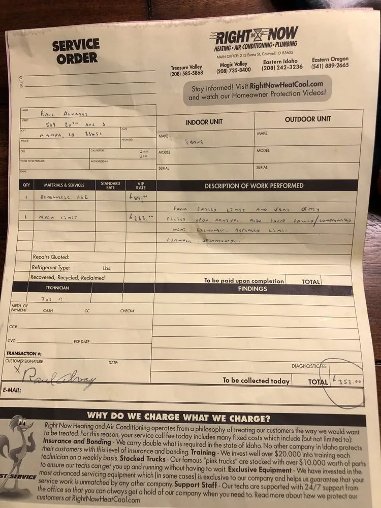 Slide of Right Now Heating, Air Conditioning & Plumbing