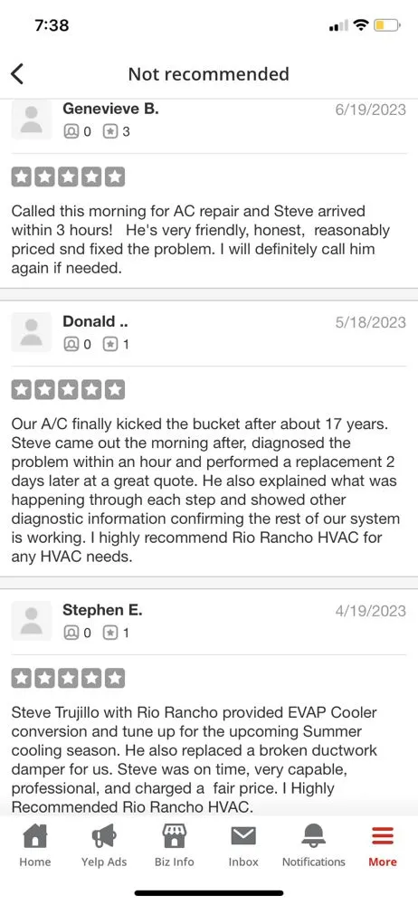 Slide of Rio Rancho HVAC