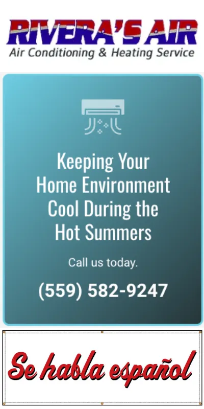 Slide of Rivera's Air Heating and Cooling Service