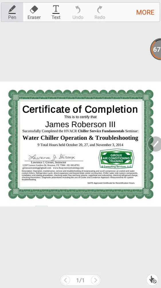 Slide of Roberson Air