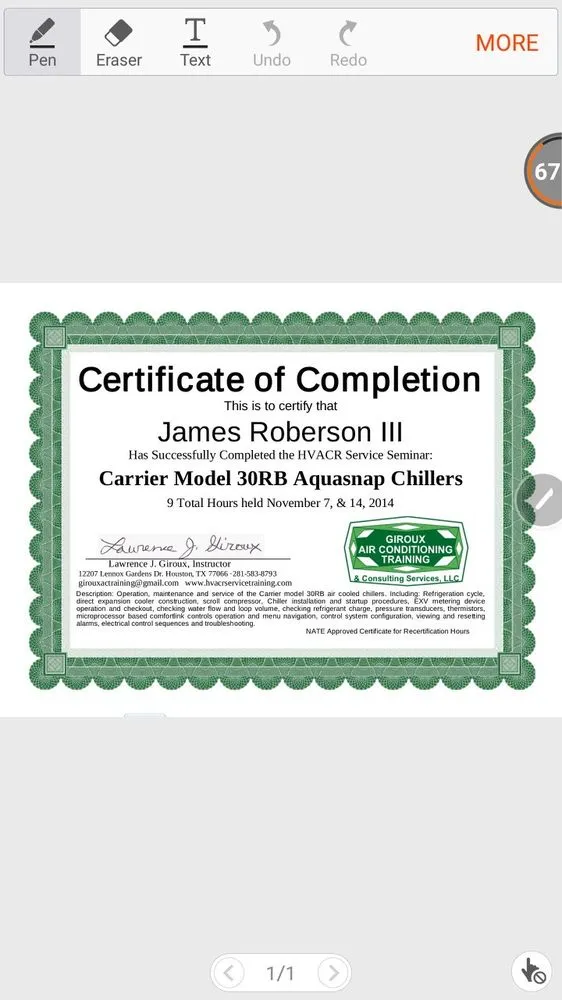 Slide of Roberson Air