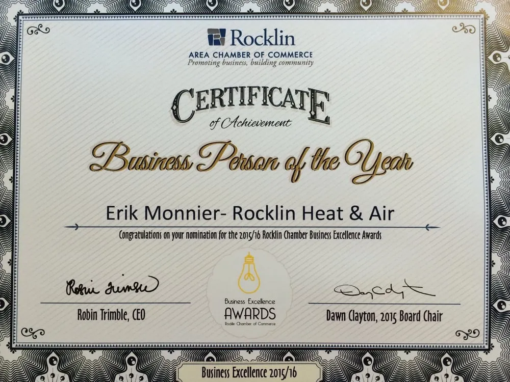 Slide of Rocklin Heating & Air