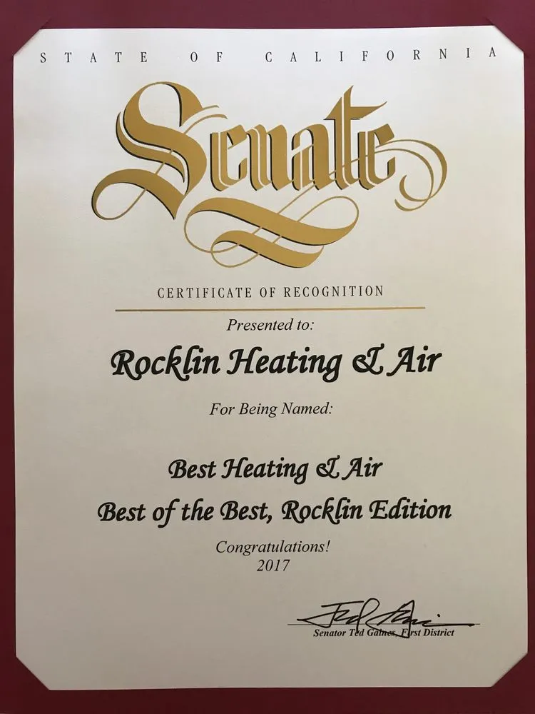 Slide of Rocklin Heating & Air
