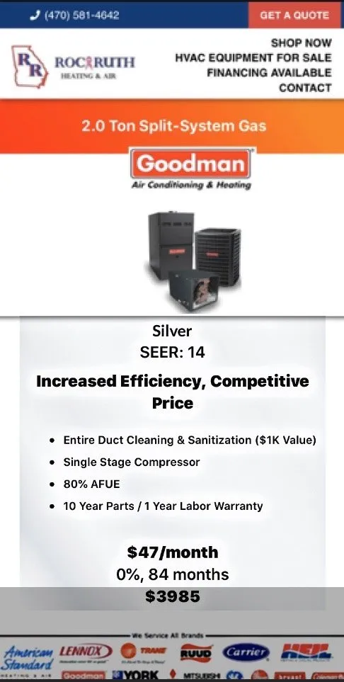 Slide of RockRuth HVAC