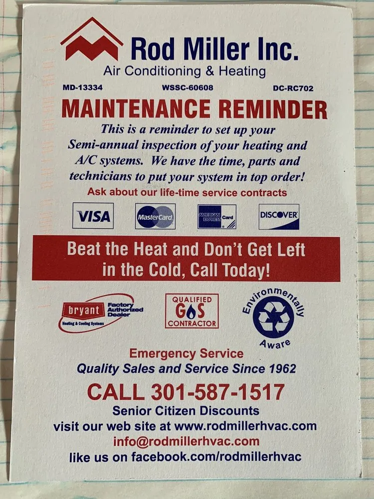Slide of Rod Miller Heating & Air Conditioning