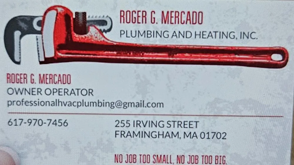 Slide of Roger G Mercado Plumbing and Heating