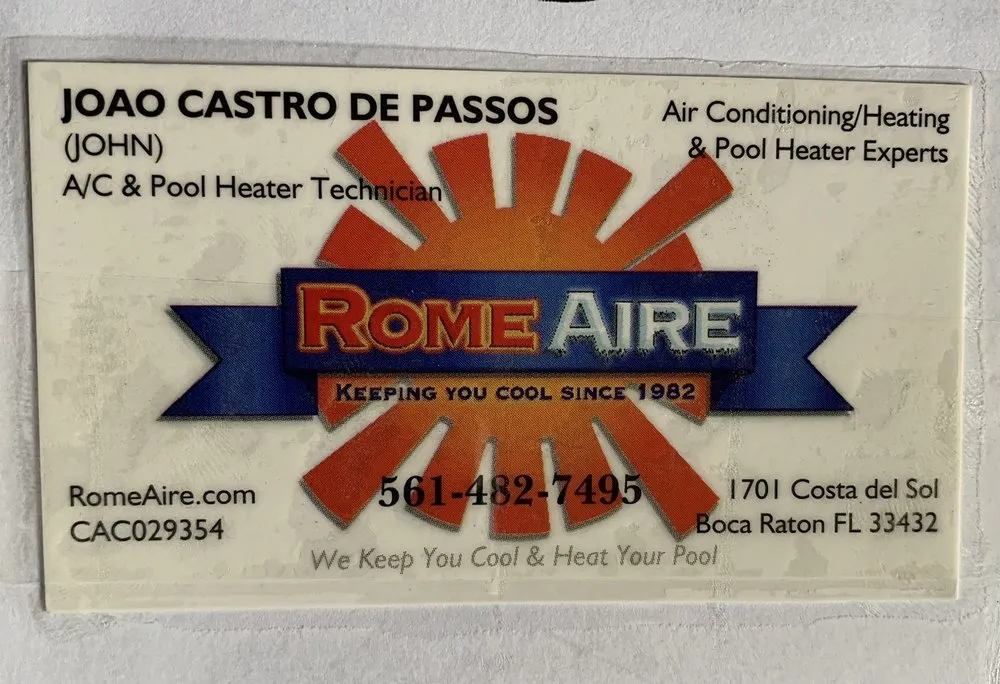 Slide of Rome Aire Services