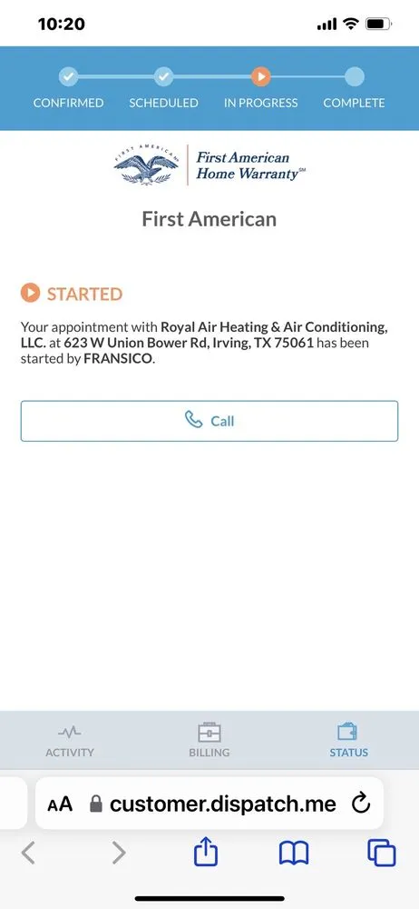 Slide of Royal AC and Heating