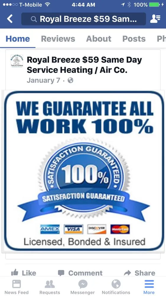 Slide of Royal Breeze Heating and Air