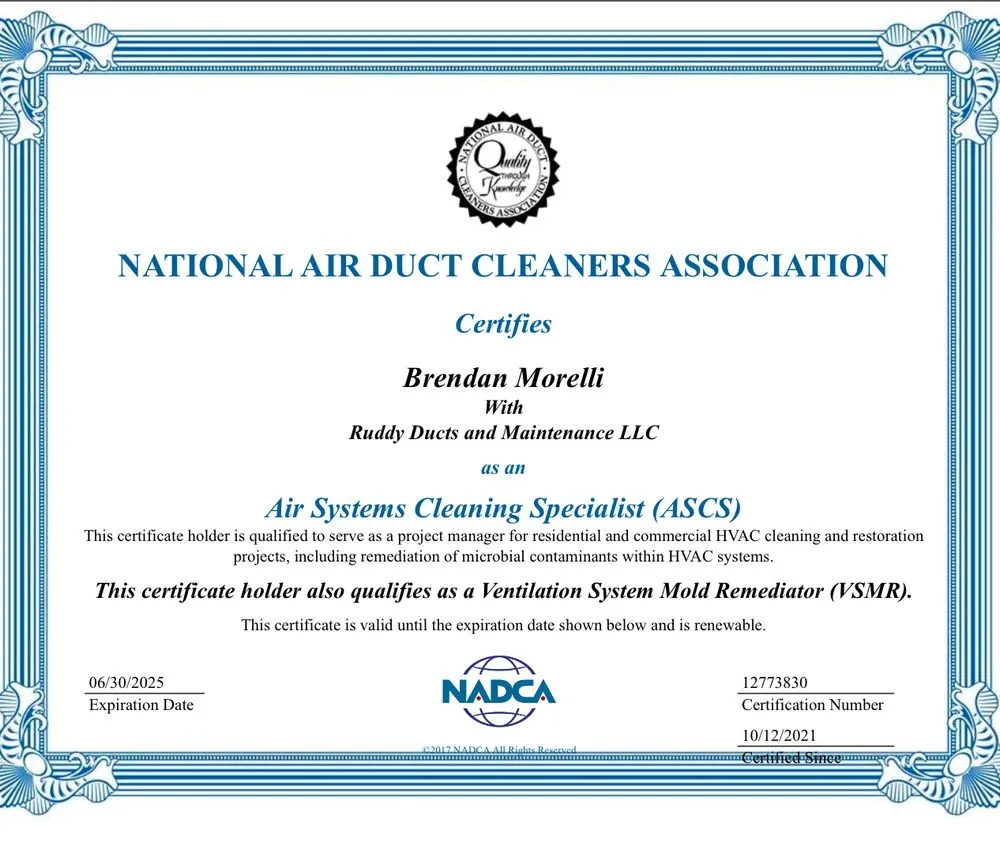 Slide of Ruddy Ducts and Maintenance