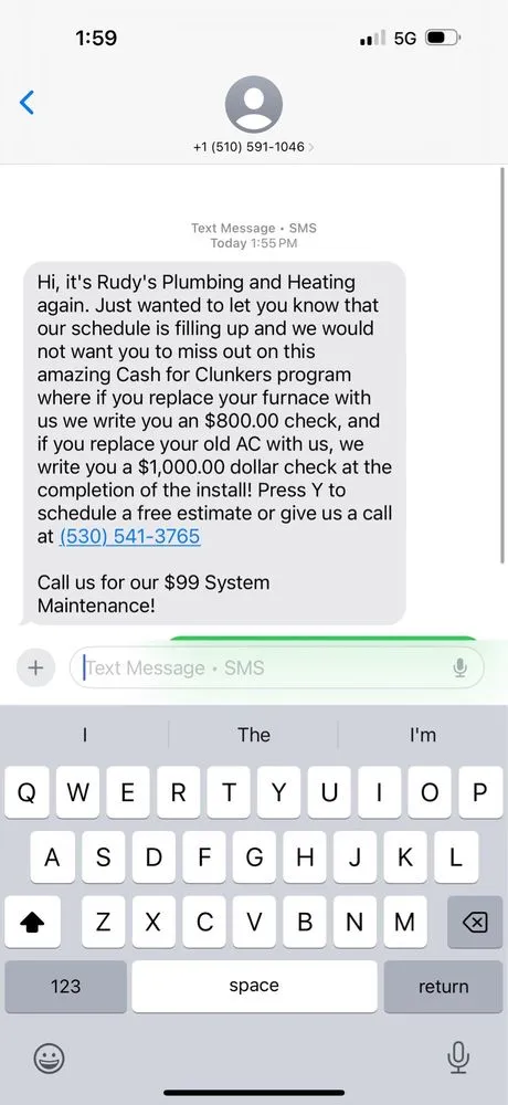 Slide of Rudy's Plumbing & Heating