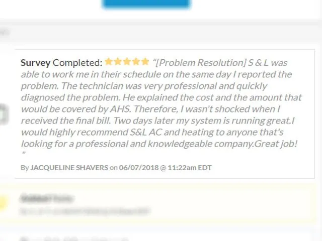 Slide of S & L Air Conditioning and Heating