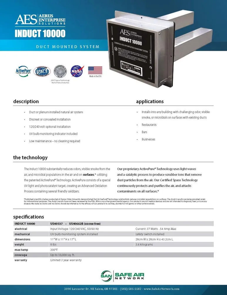 Slide of Safe Air Network