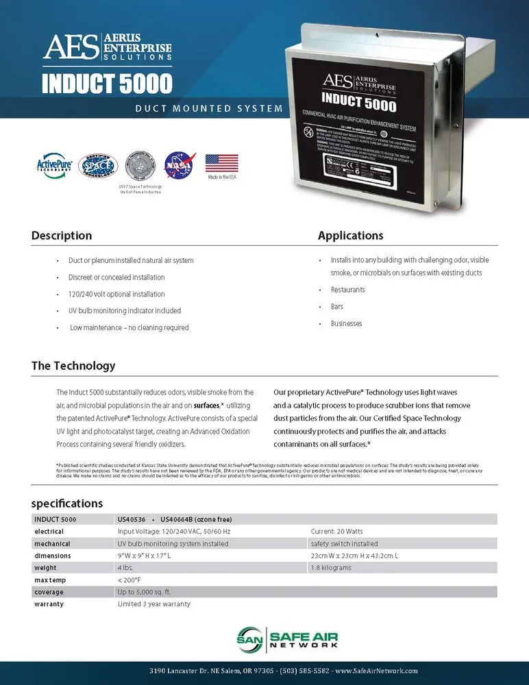 Slide of Safe Air Network