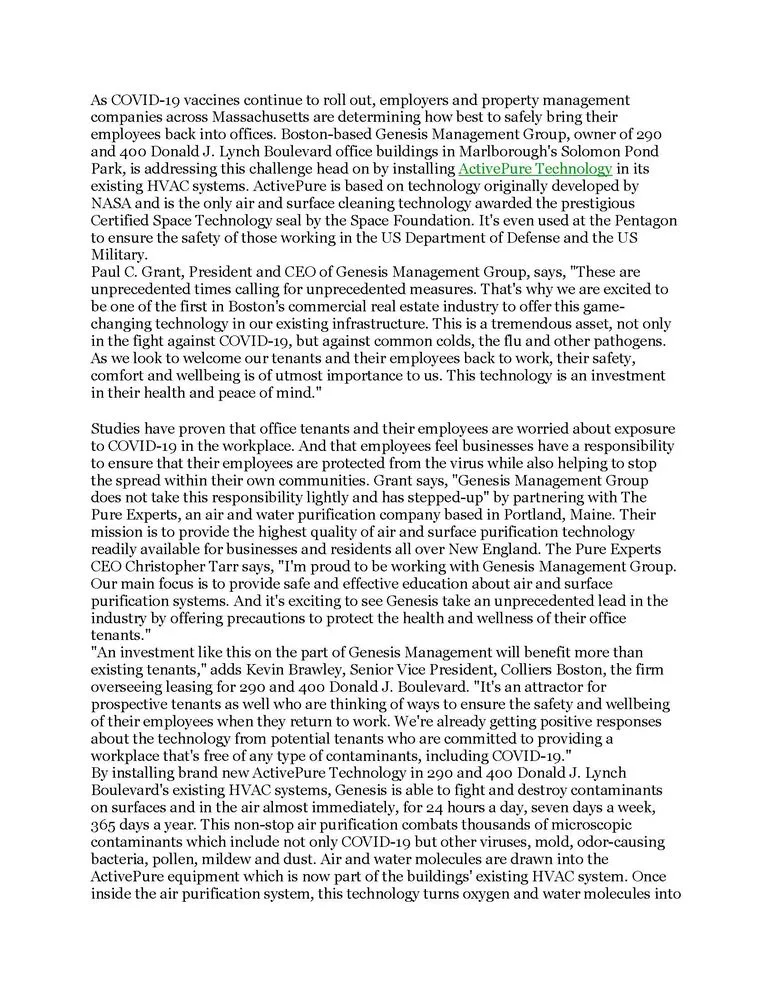 Slide of Safe Air Network