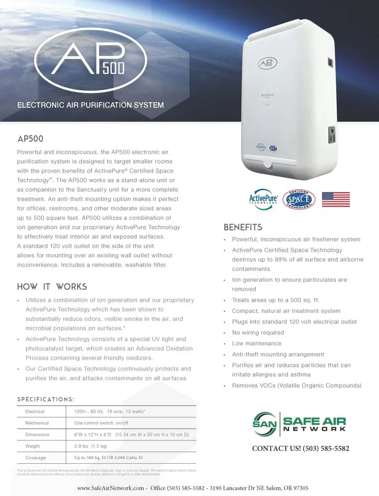 Slide of Safe Air Network