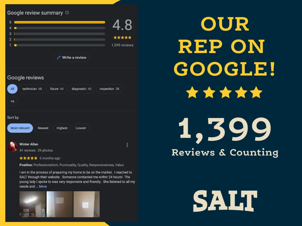 Slide of SALT Plumbing Air & Electric