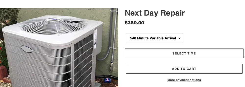 Slide of Same Day Air Repair