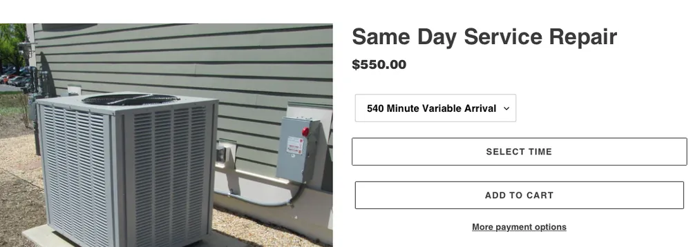 Slide of Same Day Air Repair