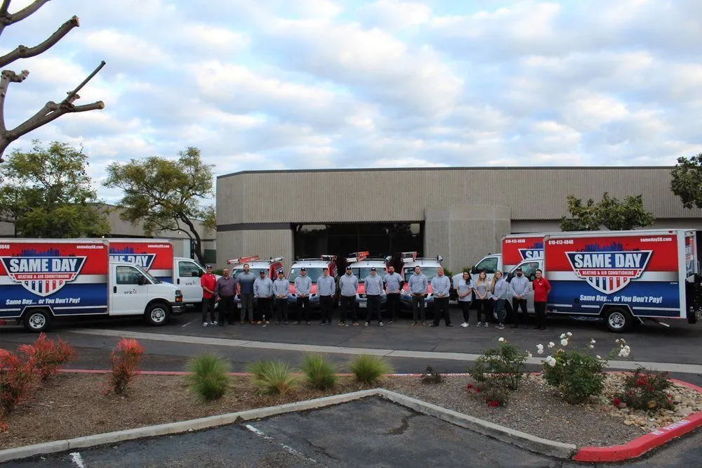 Slide of Same Day Heating, Cooling, Plumbing