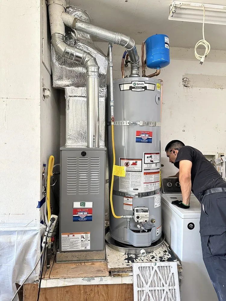 Slide of Same Day Heating, Cooling, Plumbing