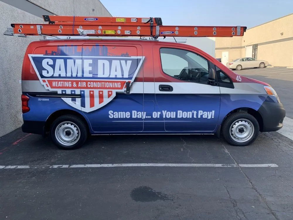 Slide of Same Day Heating, Cooling, Plumbing