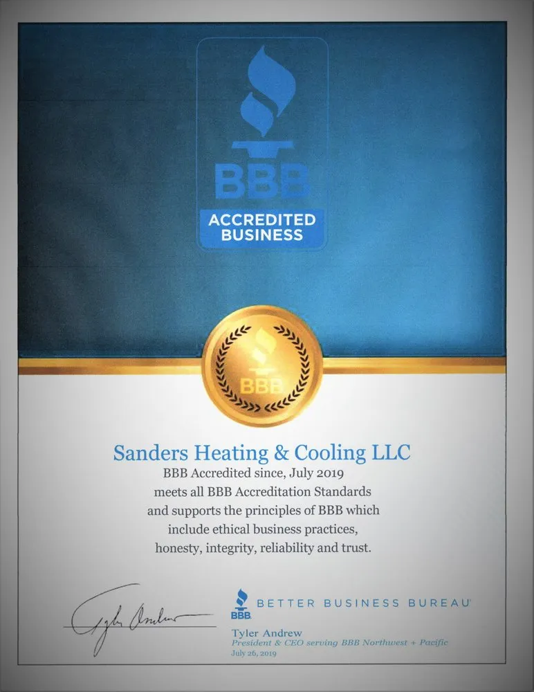 Slide of Sanders Heating & Cooling