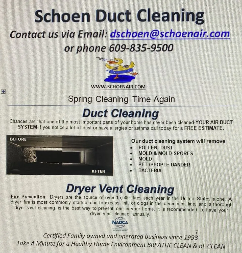 Slide of Schoen Air Duct Cleaning