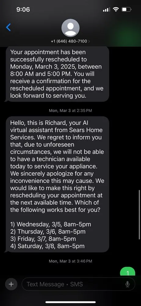 Slide of Sears Appliance Repair