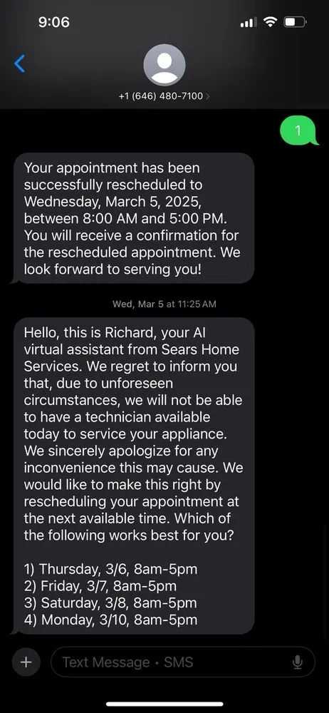 Slide of Sears Appliance Repair