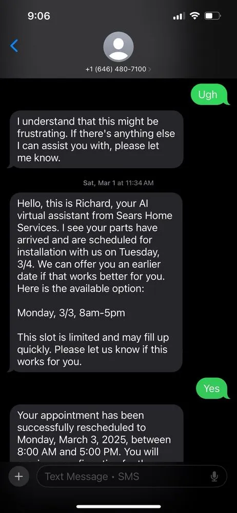 Slide of Sears Appliance Repair