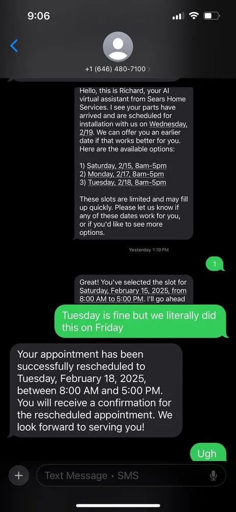 Slide of Sears Appliance Repair