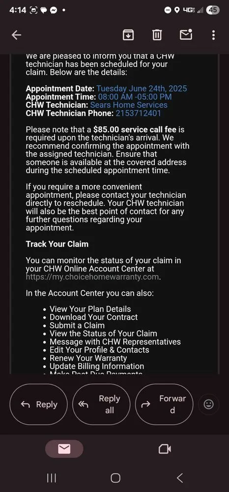 Slide of Sears Appliance Repair