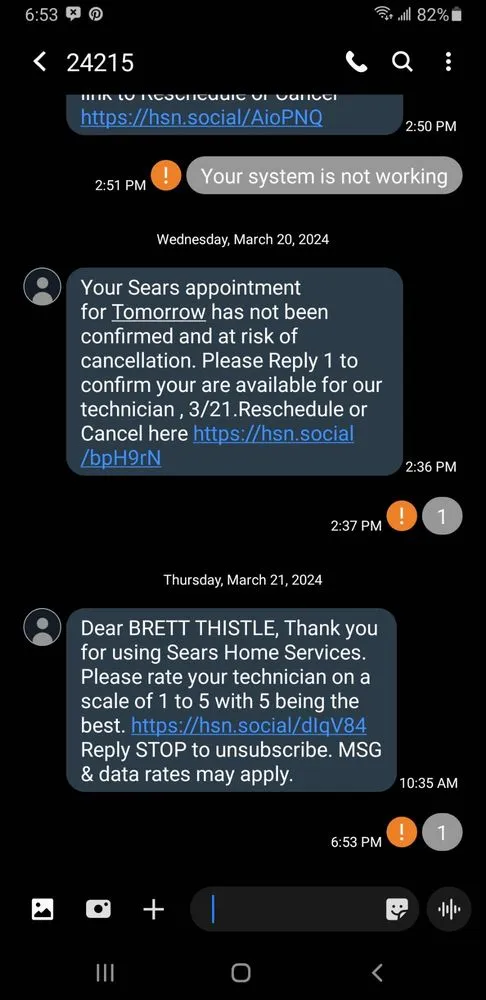 Slide of Sears Appliance Repair