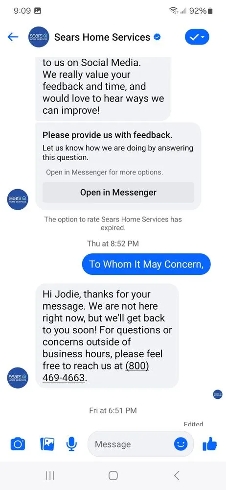 Slide of Sears Home Services