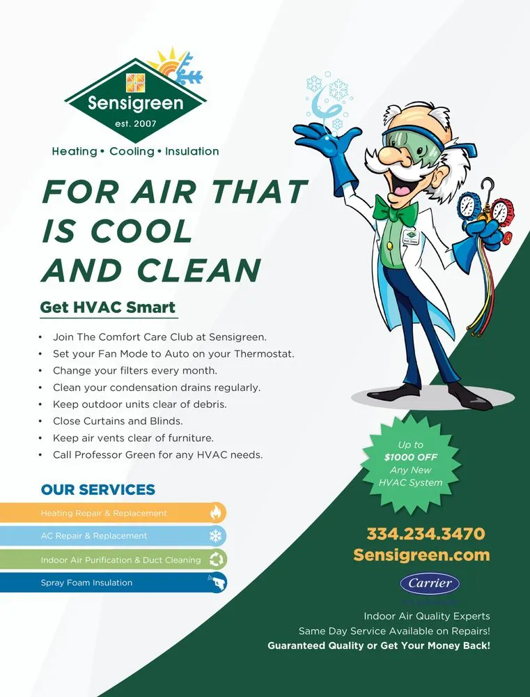 Slide of Sensigreen Heating, Cooling & Insulation