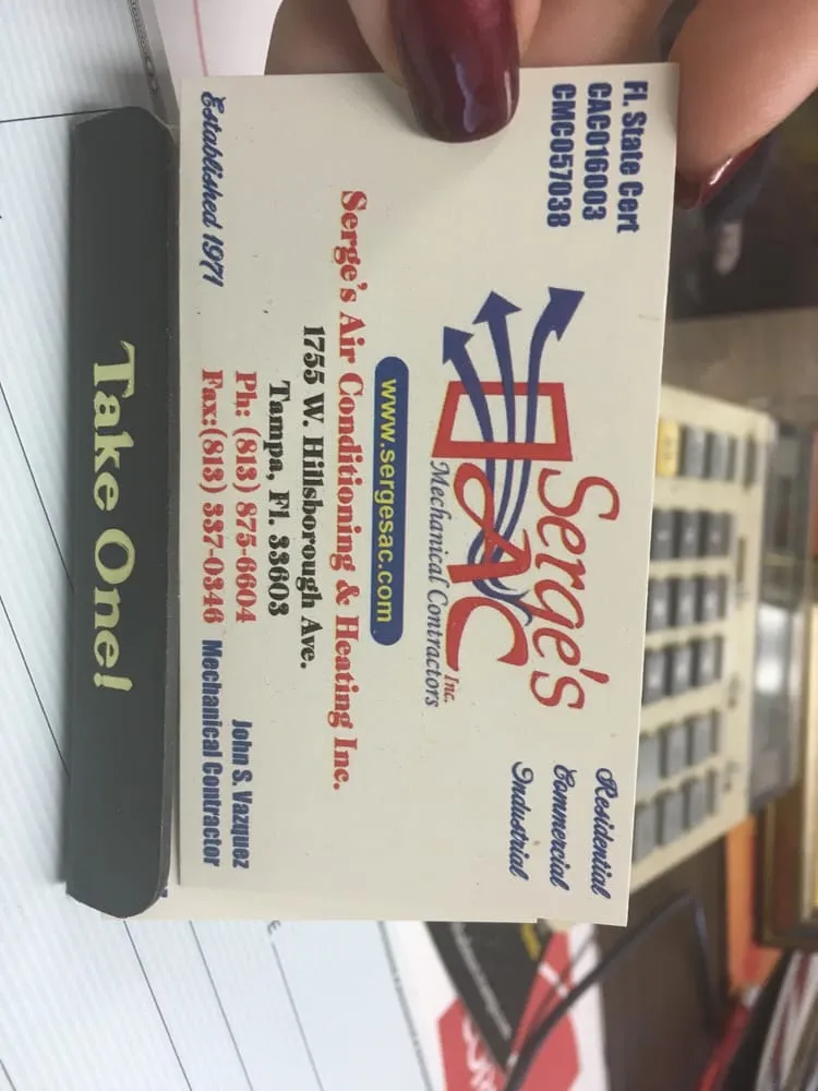 Slide of Serge's A C & Heating