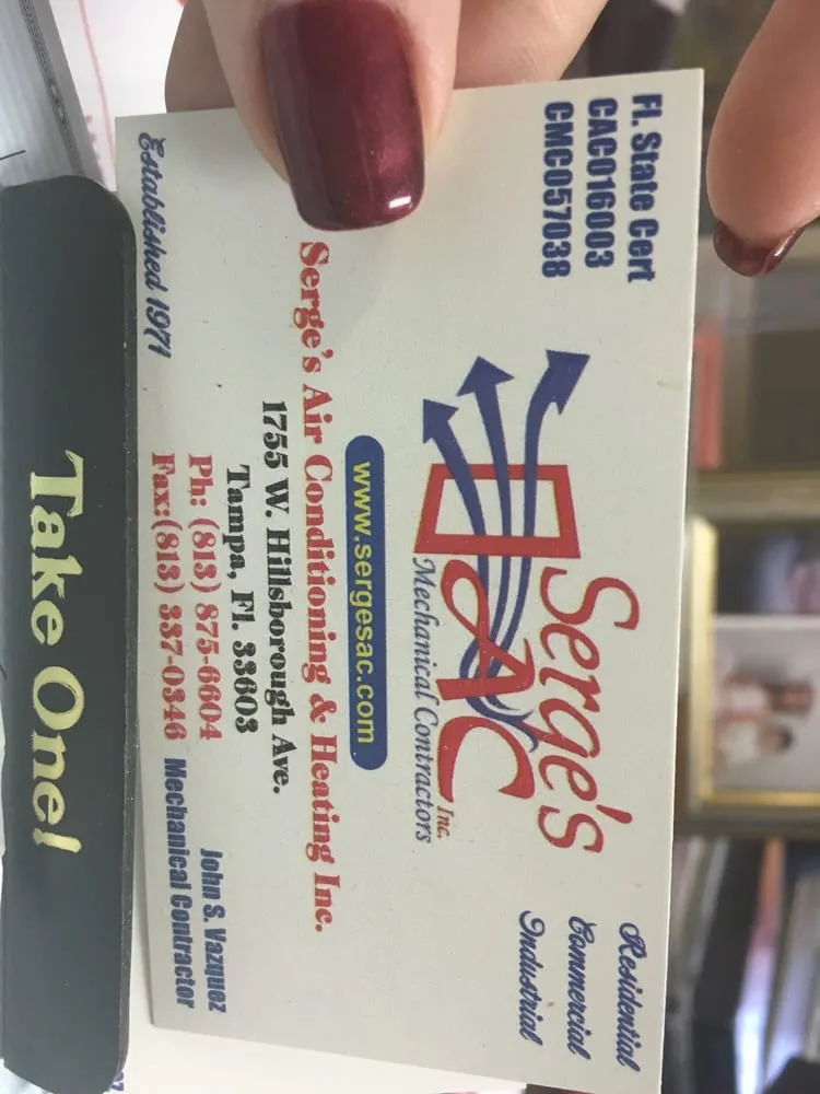 Slide of Serge's A C & Heating