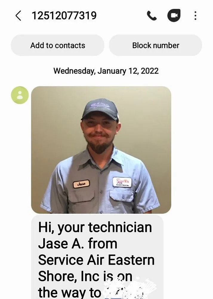 Slide of Service Air Eastern Shore