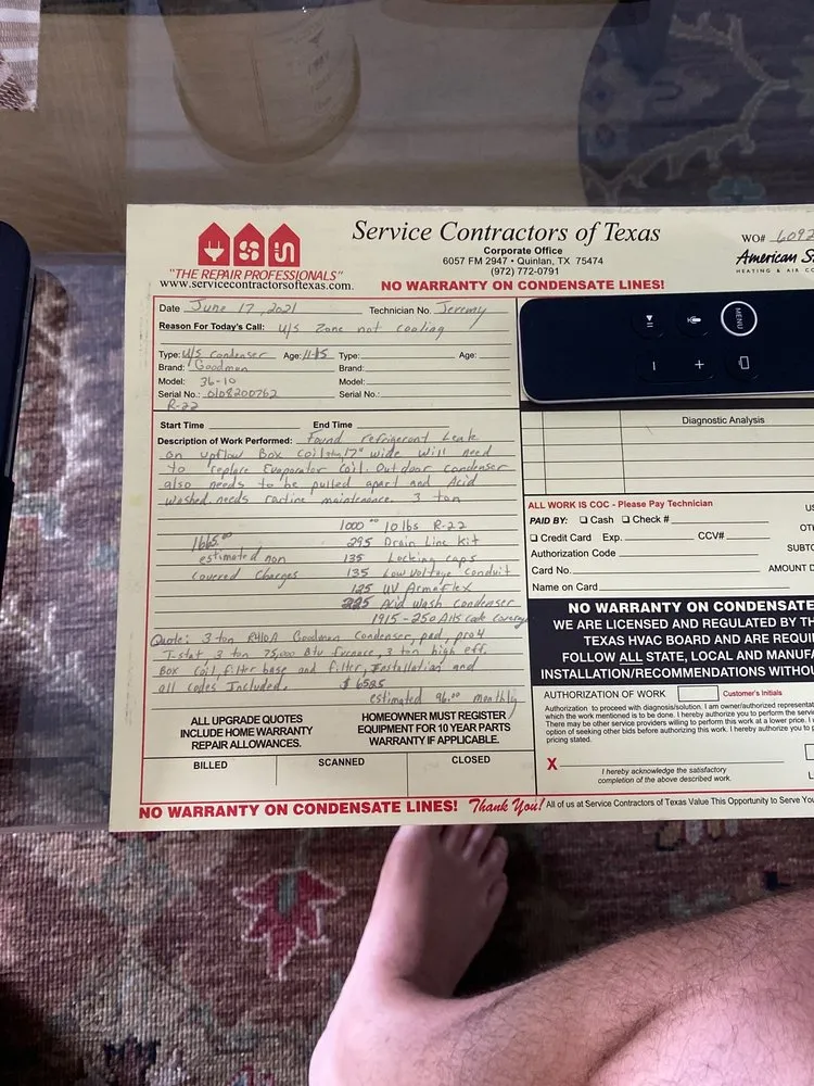 Slide of service contractors of texas inc