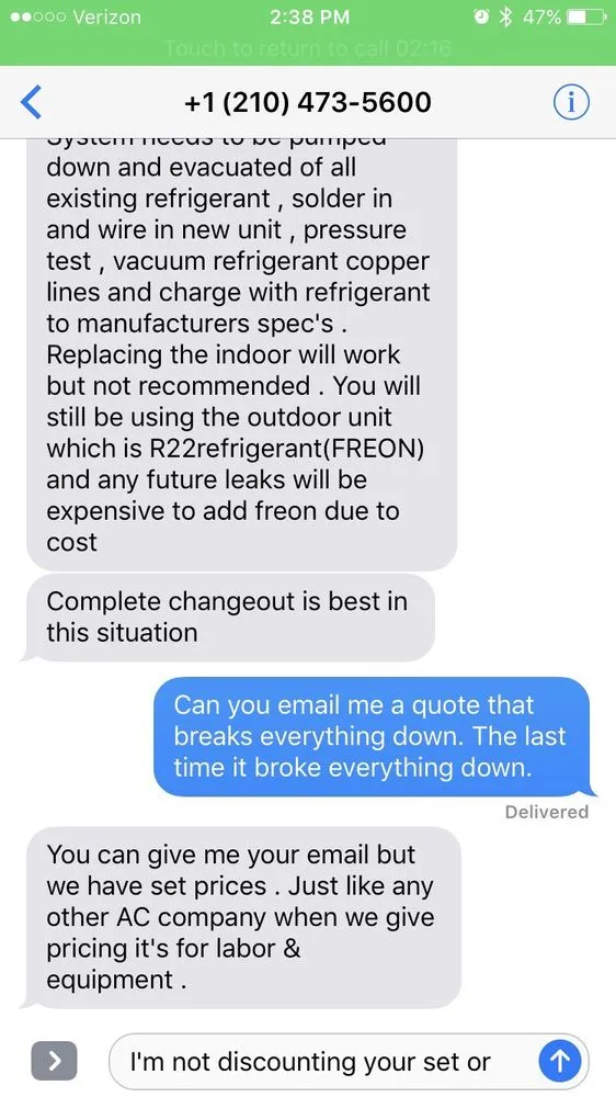 Slide of Service First AC and Heating